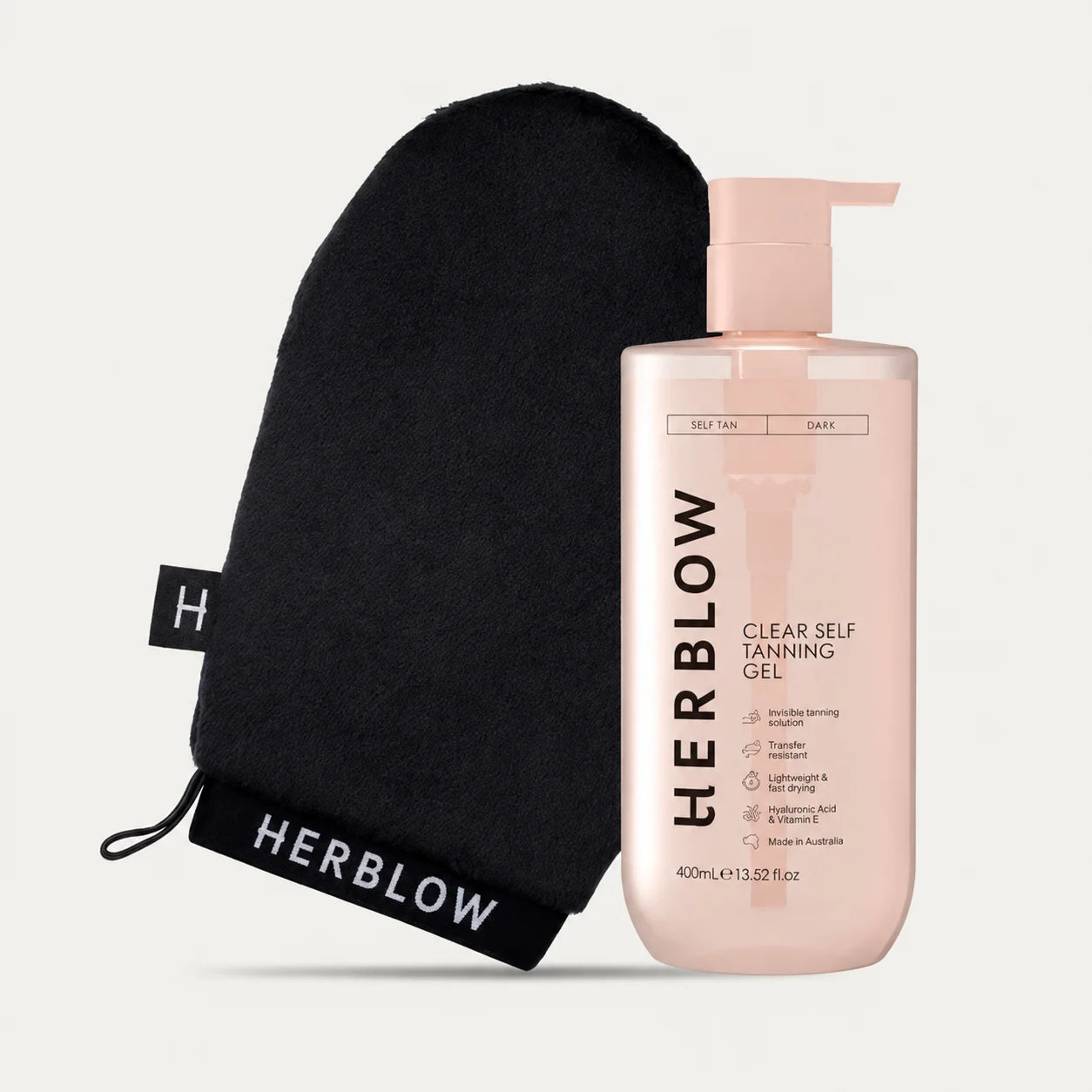 HERBLOW Clear Self Tanning Gel + Free Mitt Bundle