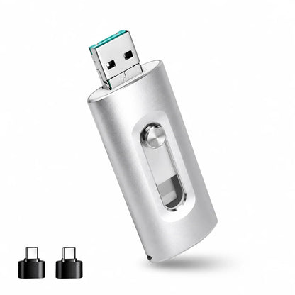 📱4-in-1 Mobile USB Flash Drive – Back Up Photos & Free Up Space
