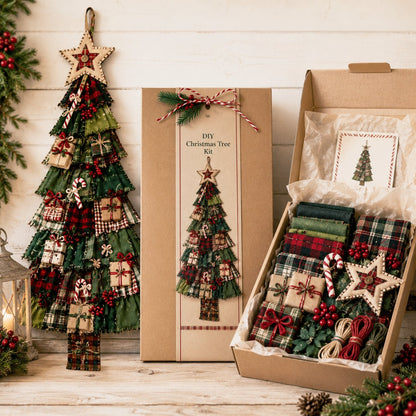 ⏳ Last Day 50% OFF – 🎄Beginner-Friendly DIY Oversized Patchwork Christmas Tree Door Hanging Kit | Complete Kit with All Tools & Step-by-Step Guide Included 💕