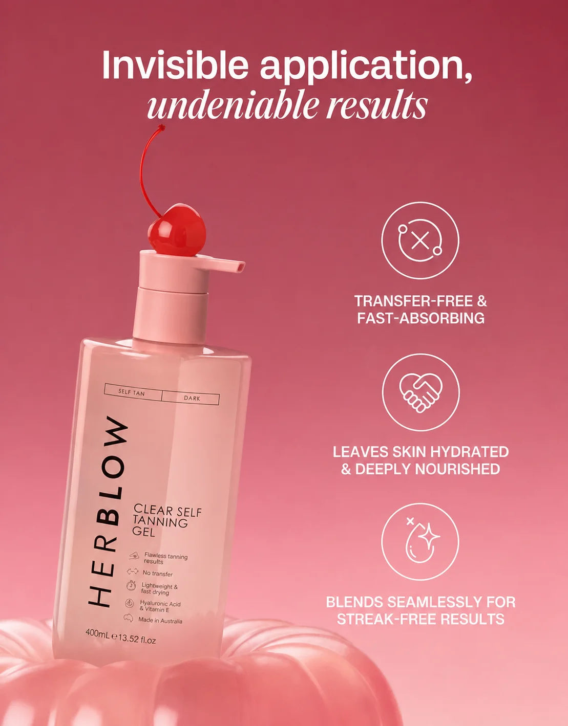 HERBLOW Clear Self Tanning Gel + Free Mitt Bundle