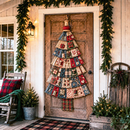⏳ Last Day 50% OFF – 🎄Beginner-Friendly DIY Oversized Patchwork Christmas Tree Door Hanging Kit | Complete Kit with All Tools & Step-by-Step Guide Included 💕