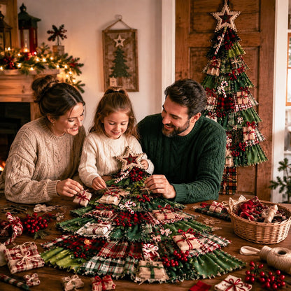 ⏳ Last Day 50% OFF – 🎄Beginner-Friendly DIY Oversized Patchwork Christmas Tree Door Hanging Kit | Complete Kit with All Tools & Step-by-Step Guide Included 💕