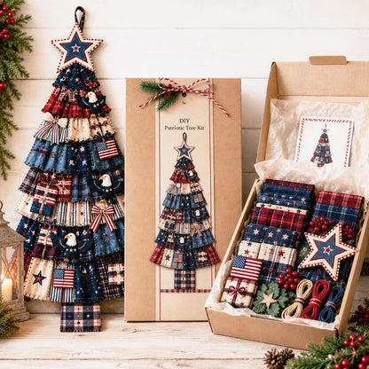 ⏳ Last Day 50% OFF – 🎄Beginner-Friendly DIY Oversized Patchwork Christmas Tree Door Hanging Kit | Complete Kit with All Tools & Step-by-Step Guide Included 💕