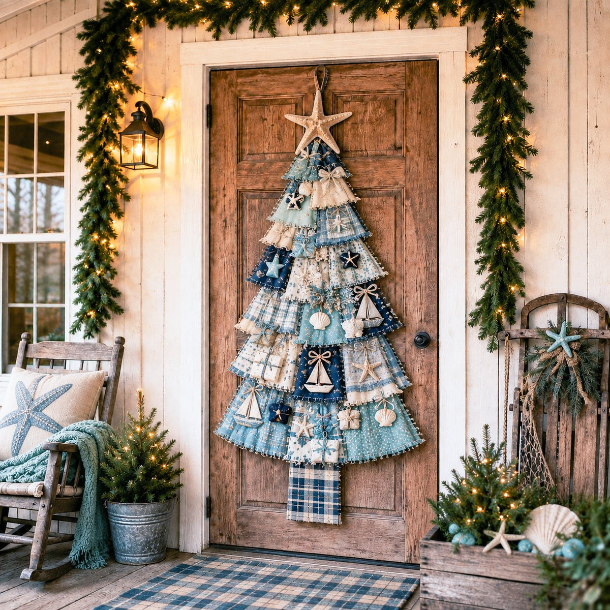 ⏳ Last Day 50% OFF – 🎄Beginner-Friendly DIY Oversized Patchwork Christmas Tree Door Hanging Kit | Complete Kit with All Tools & Step-by-Step Guide Included 💕