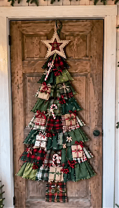 ⏳ Last Day 50% OFF – 🎄Beginner-Friendly DIY Oversized Patchwork Christmas Tree Door Hanging Kit | Complete Kit with All Tools & Step-by-Step Guide Included 💕