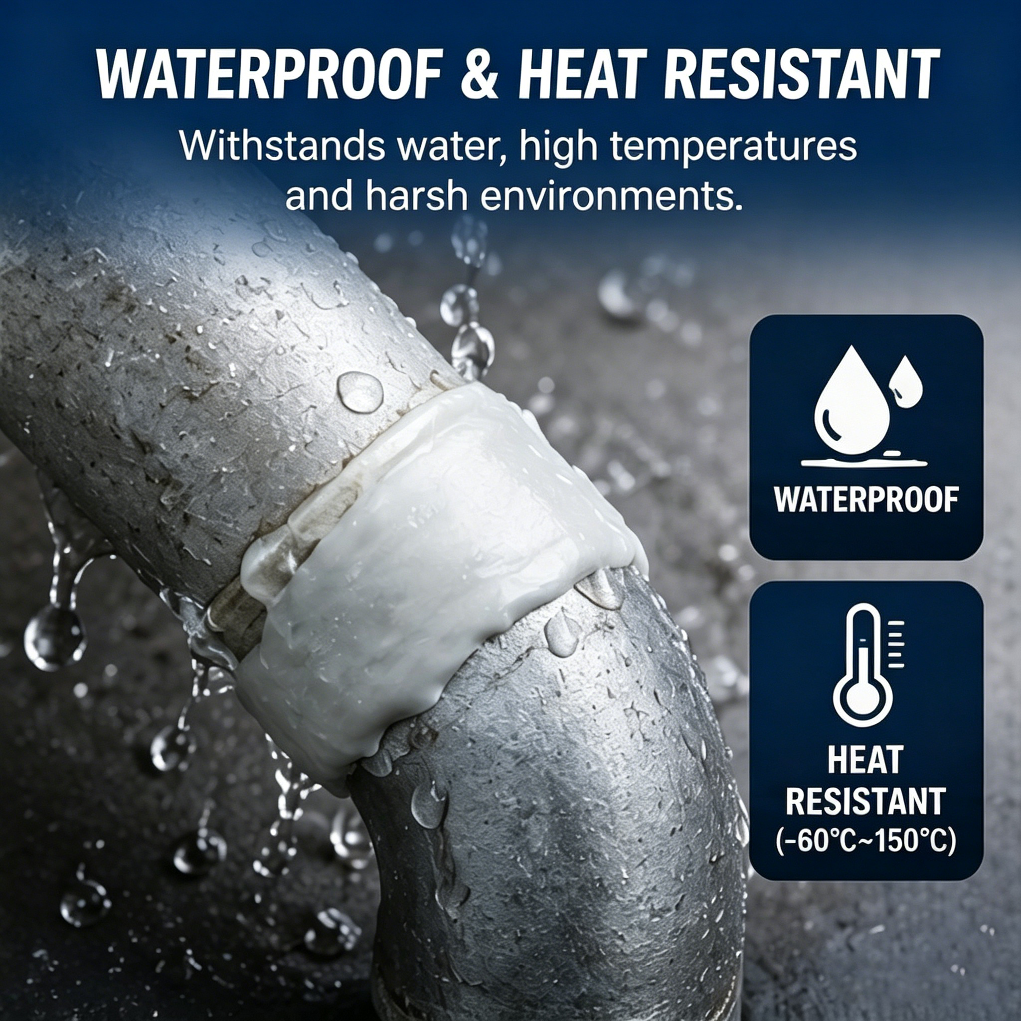 Water and heat resistant epoxy repair