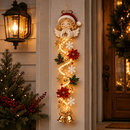 ⏳ Last Day 50% OFF – 🎄Glowing Christmas Door Hanger | 6 Festive Lighted Designs with Warm Glow, Dimensional Details & Space-Saving Vertical Decor ✨