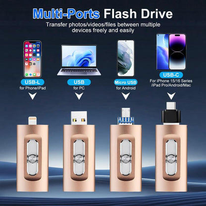 📱4-in-1 Mobile USB Flash Drive – Back Up Photos & Free Up Space