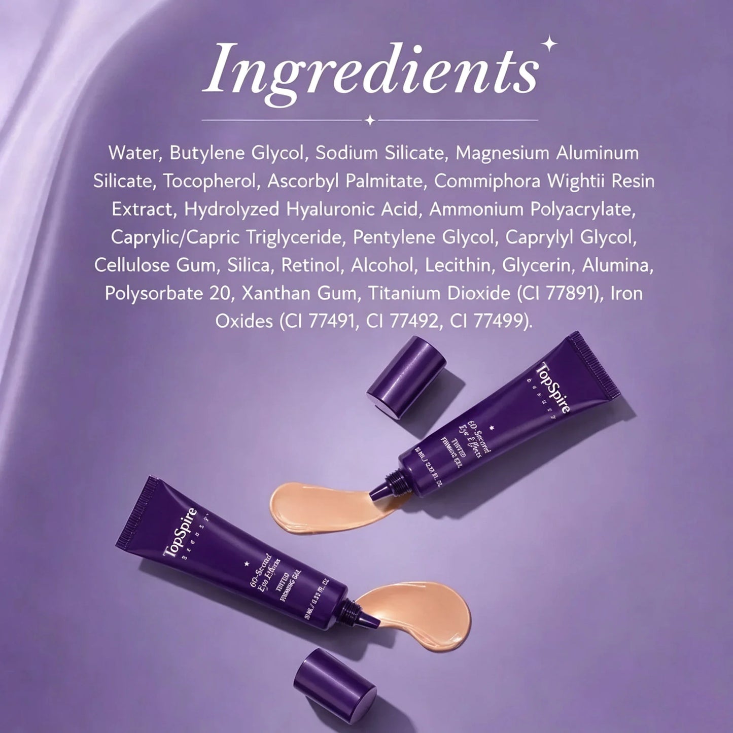 TopSpire 60 Second Effects Tinted Firming Gel - Under Eye Cream For Puffiness And Bags Under Eyes