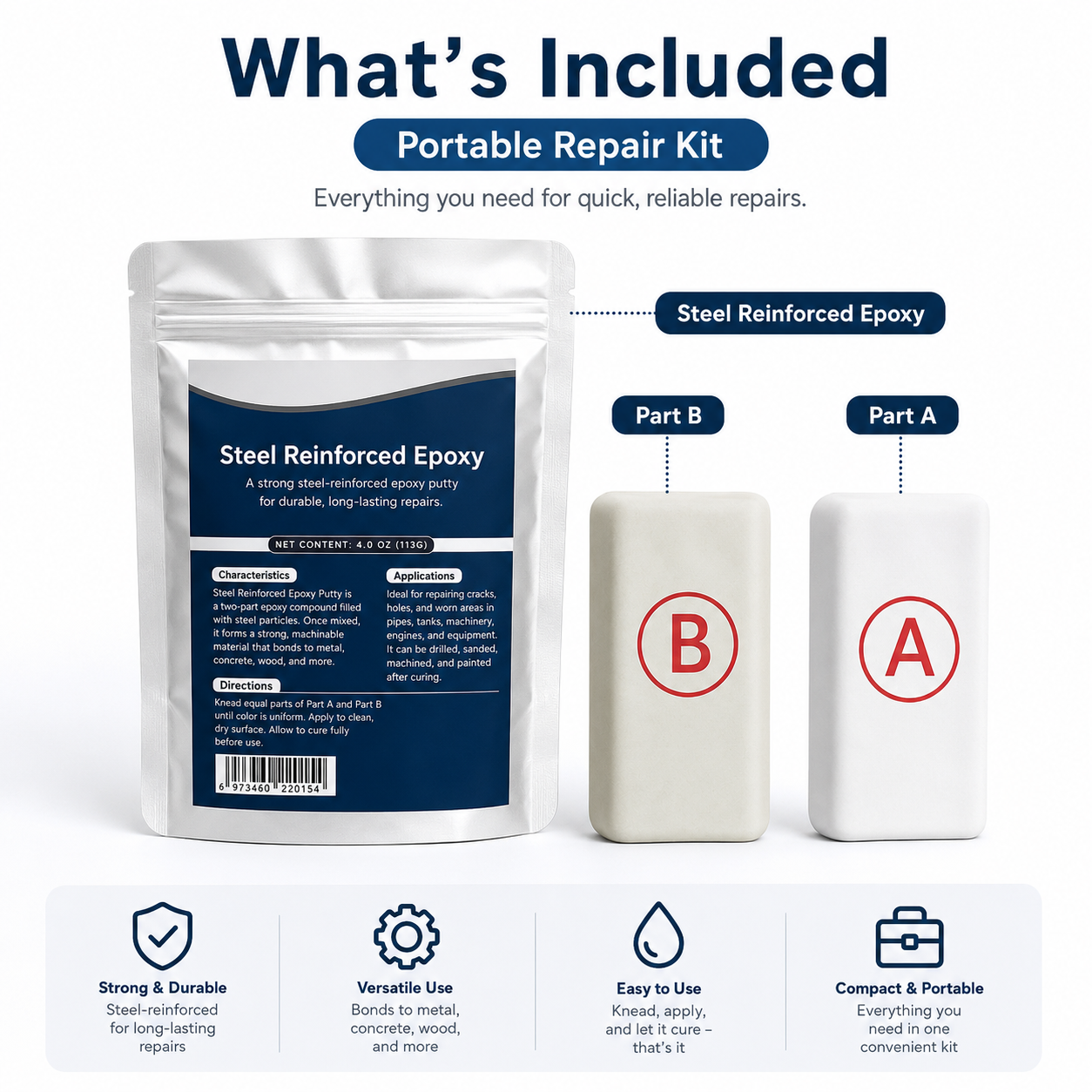 What's included in the epoxy repair kit