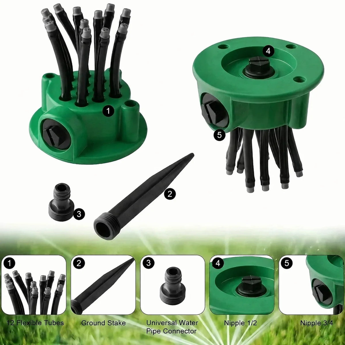 360° Coverage Precision Garden Irrigation Sprinkler