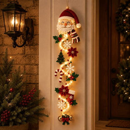 ⏳ Last Day 50% OFF – 🎄Glowing Christmas Door Hanger | 6 Festive Lighted Designs with Warm Glow, Dimensional Details & Space-Saving Vertical Decor ✨