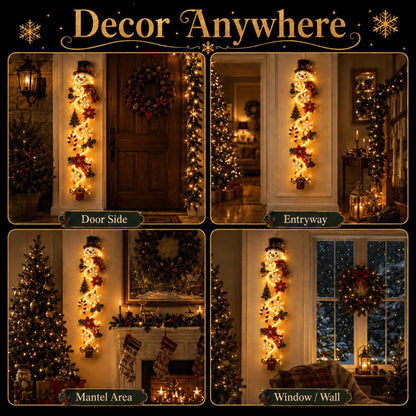 ⏳ Last Day 50% OFF – 🎄Glowing Christmas Door Hanger | 6 Festive Lighted Designs with Warm Glow, Dimensional Details & Space-Saving Vertical Decor ✨