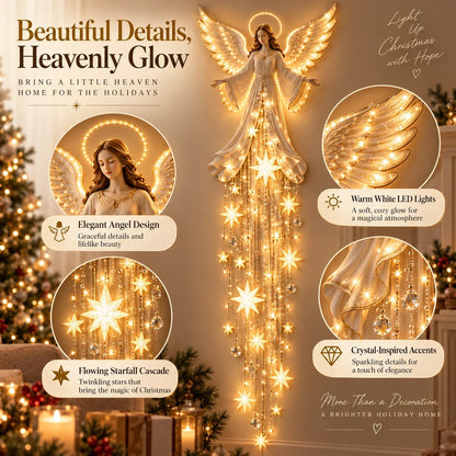 🔥Last Day 50% OFF✨ Angel Blessing Starfall Wall Light – Heavenly Christmas Wall Decor