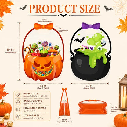 🥳2026 BESTSELLER🥳 Halloween Goodie Bags Plastic Candy Bag🎃